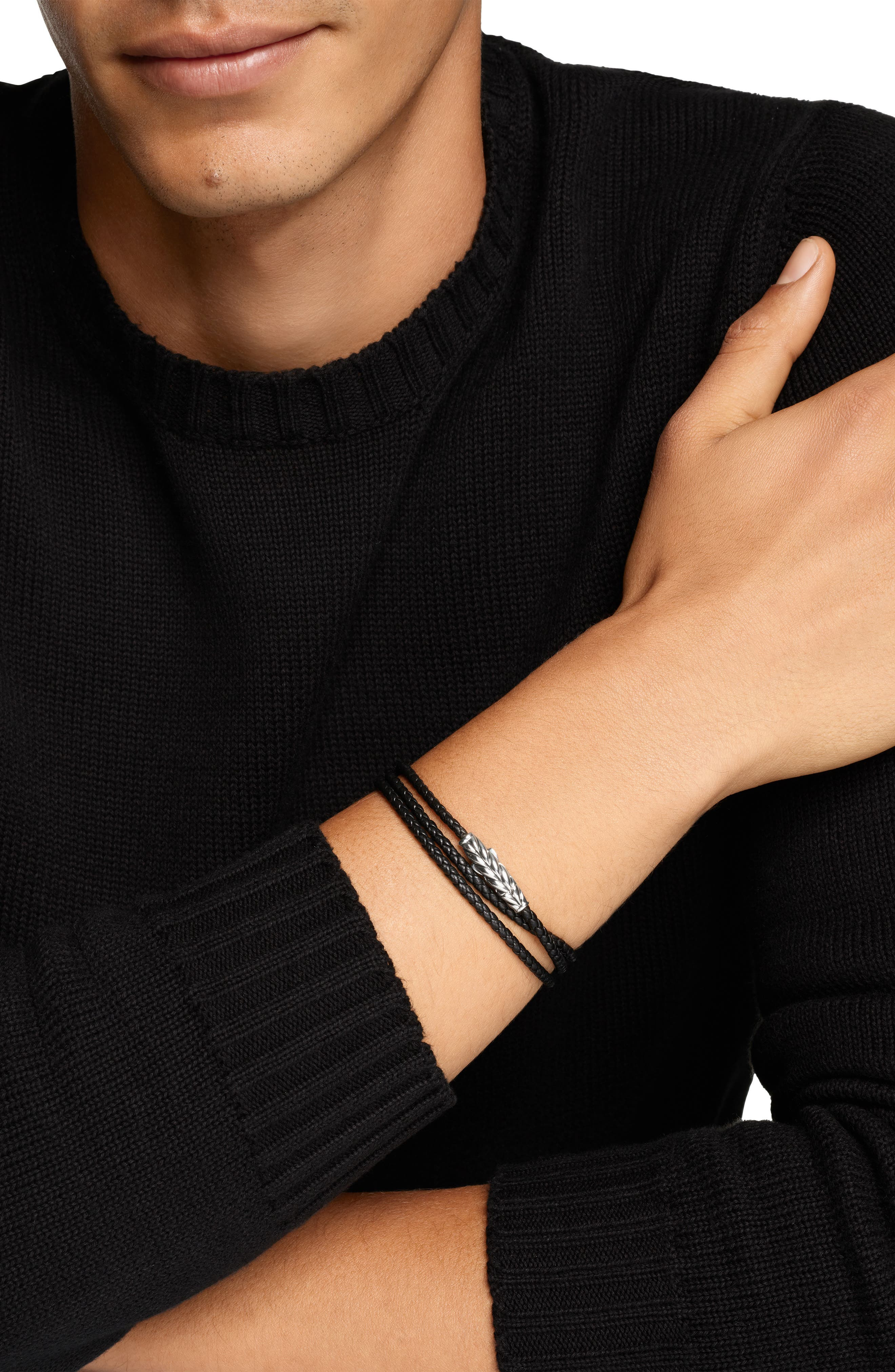 David Yurman Sterling Silver Leather Bracelet at Nordstrom - 2