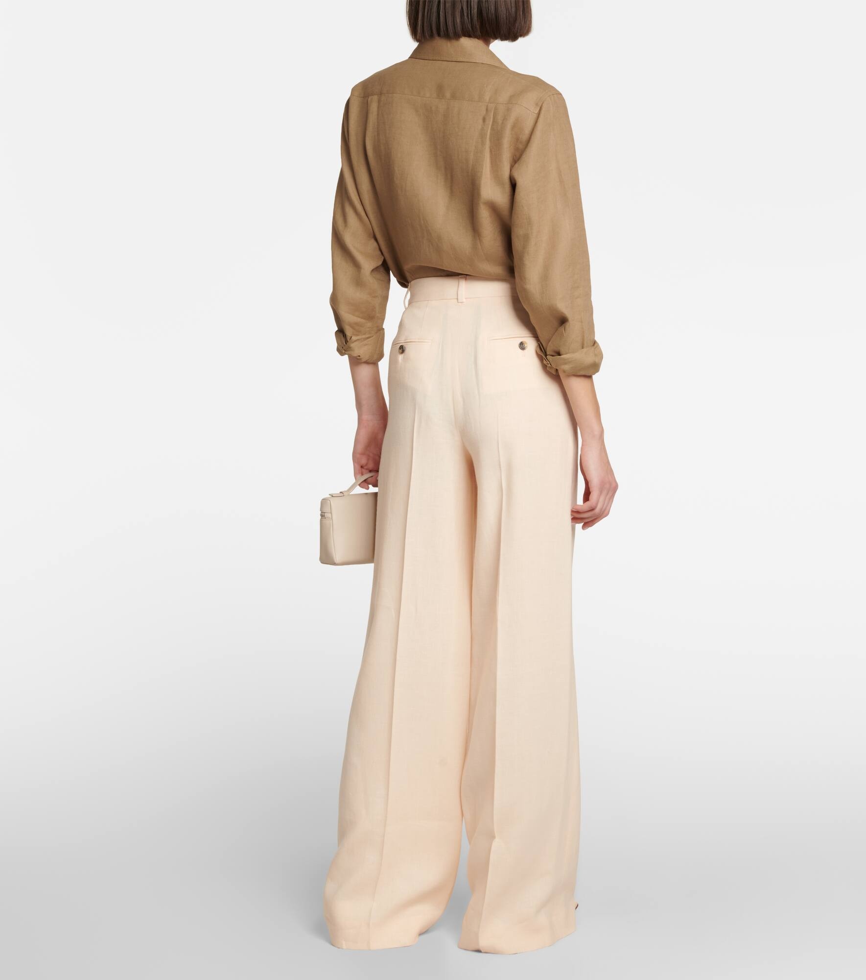 Nyack wide-leg linen and wool pants - 3