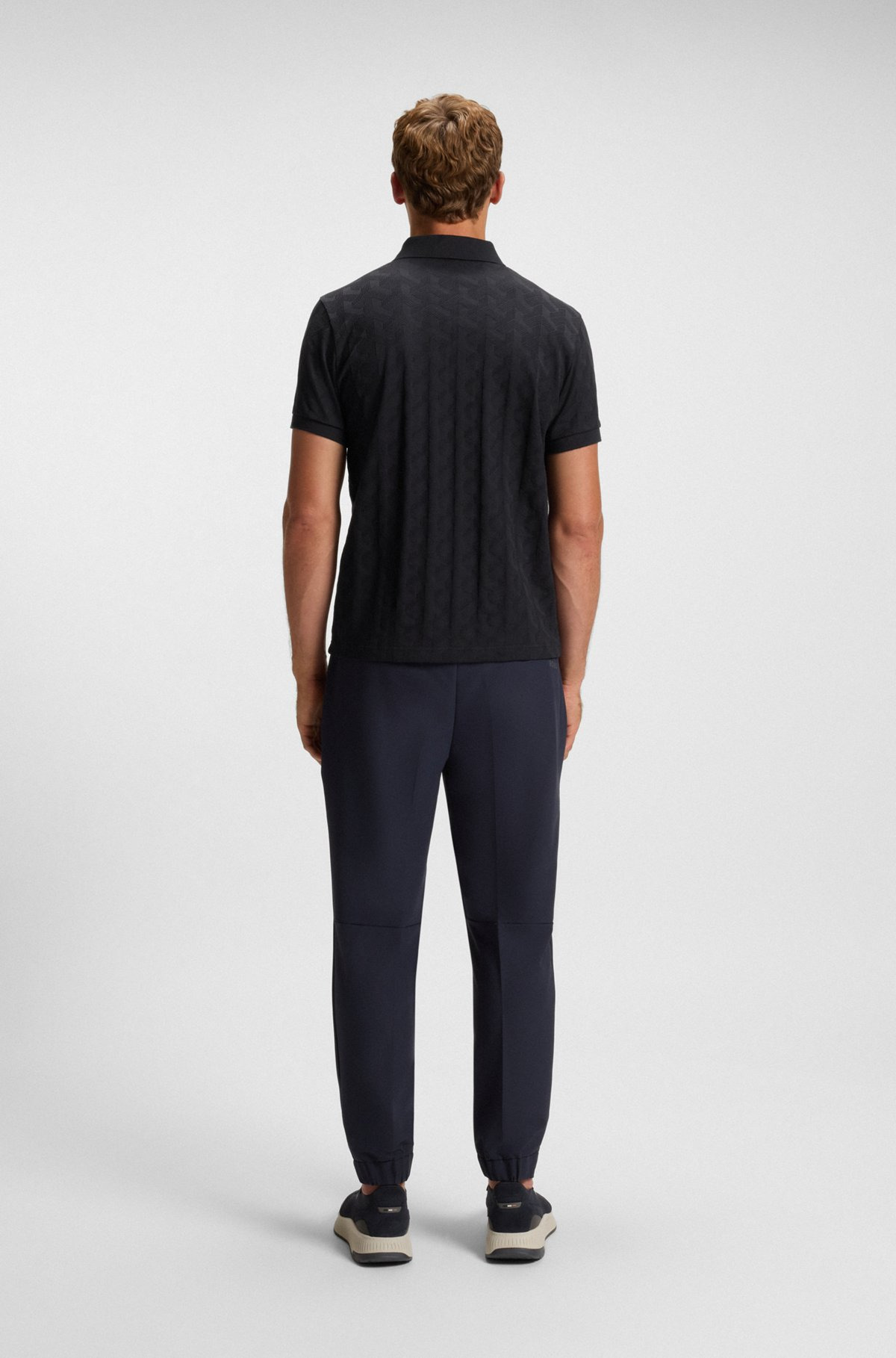 MERCERISED-COTTON POLO SHIRT WITH JACQUARD PATTERN - 5