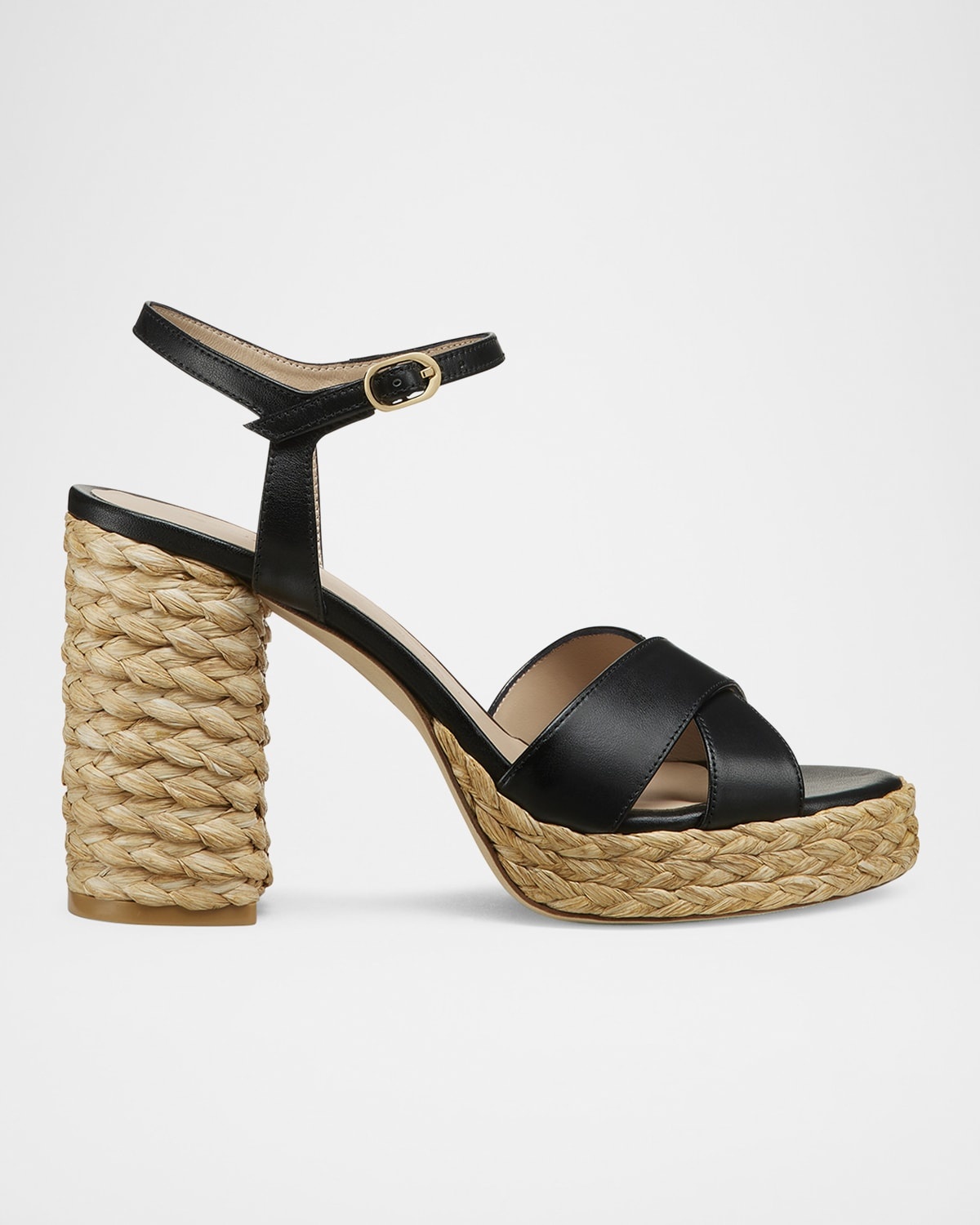 Dayna Leather Crisscross Platform Sandals - 1
