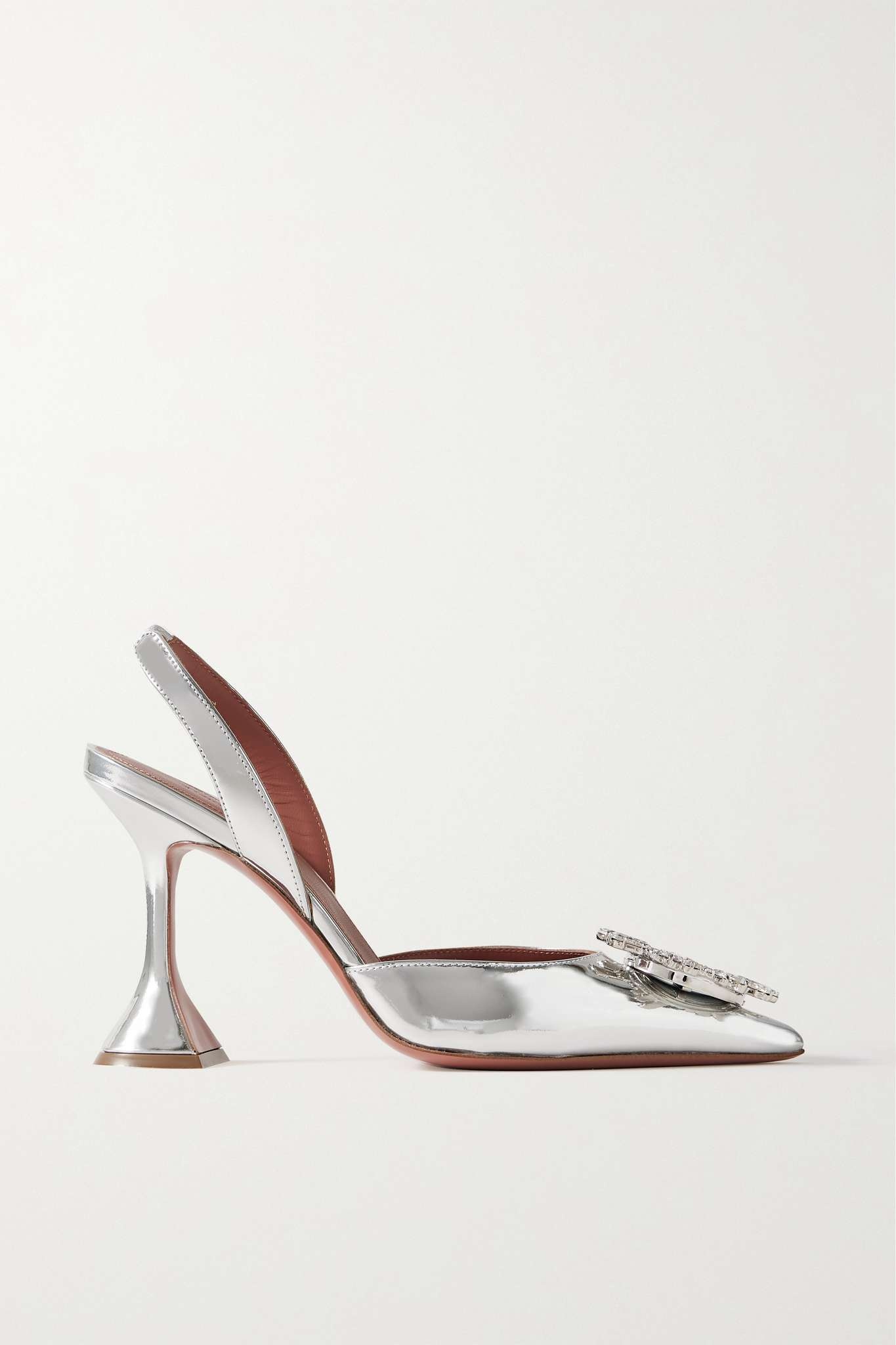 Begum Swarovski crystal-embellished leather slingback pumps - 1