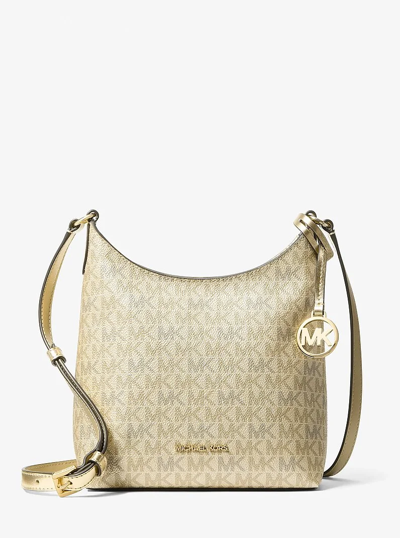 Maya Small Metallic Signature Logo Crossbody Bag - 1
