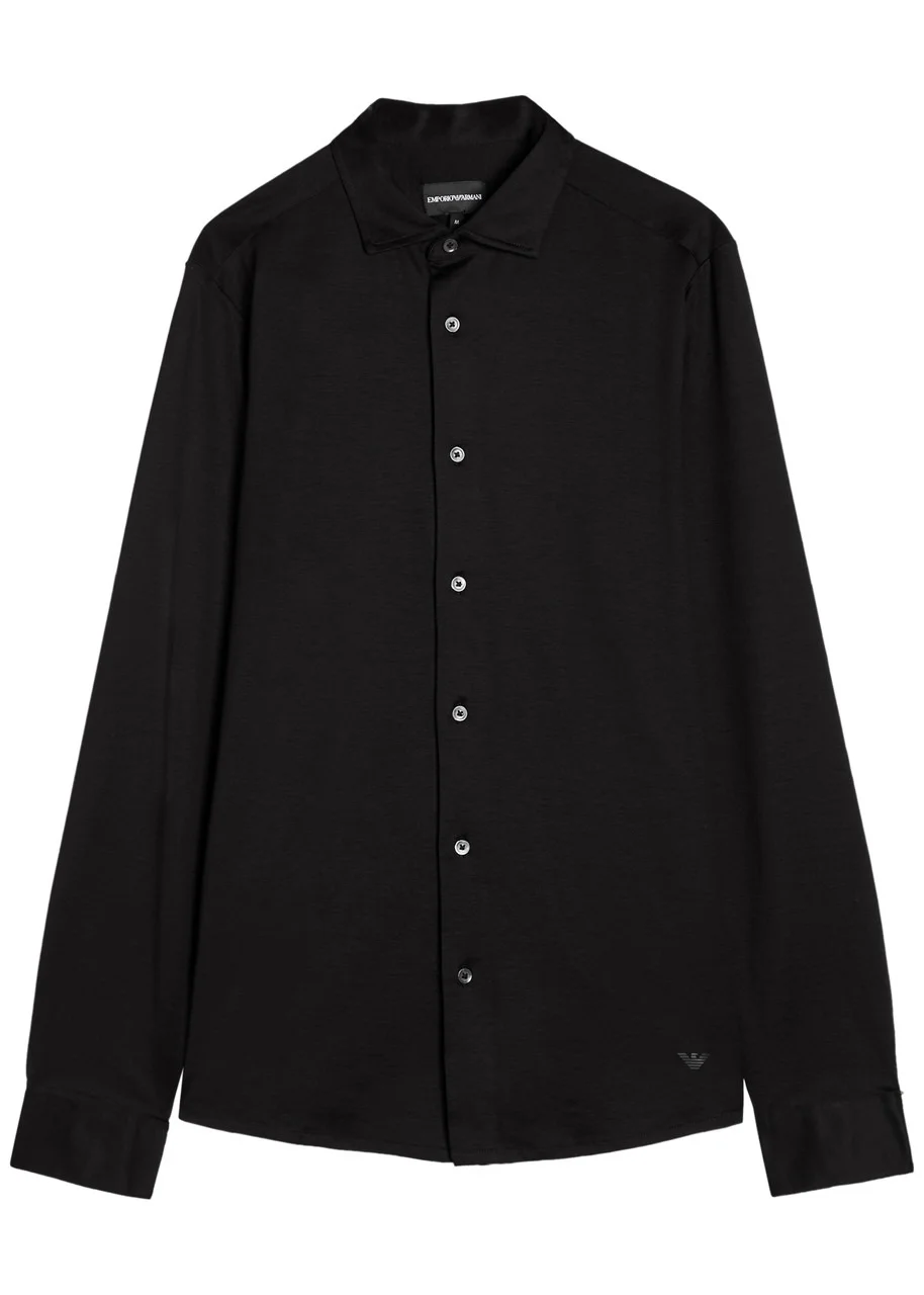 Emporio Armani Logo-appliqué Jersey Shirt - 1