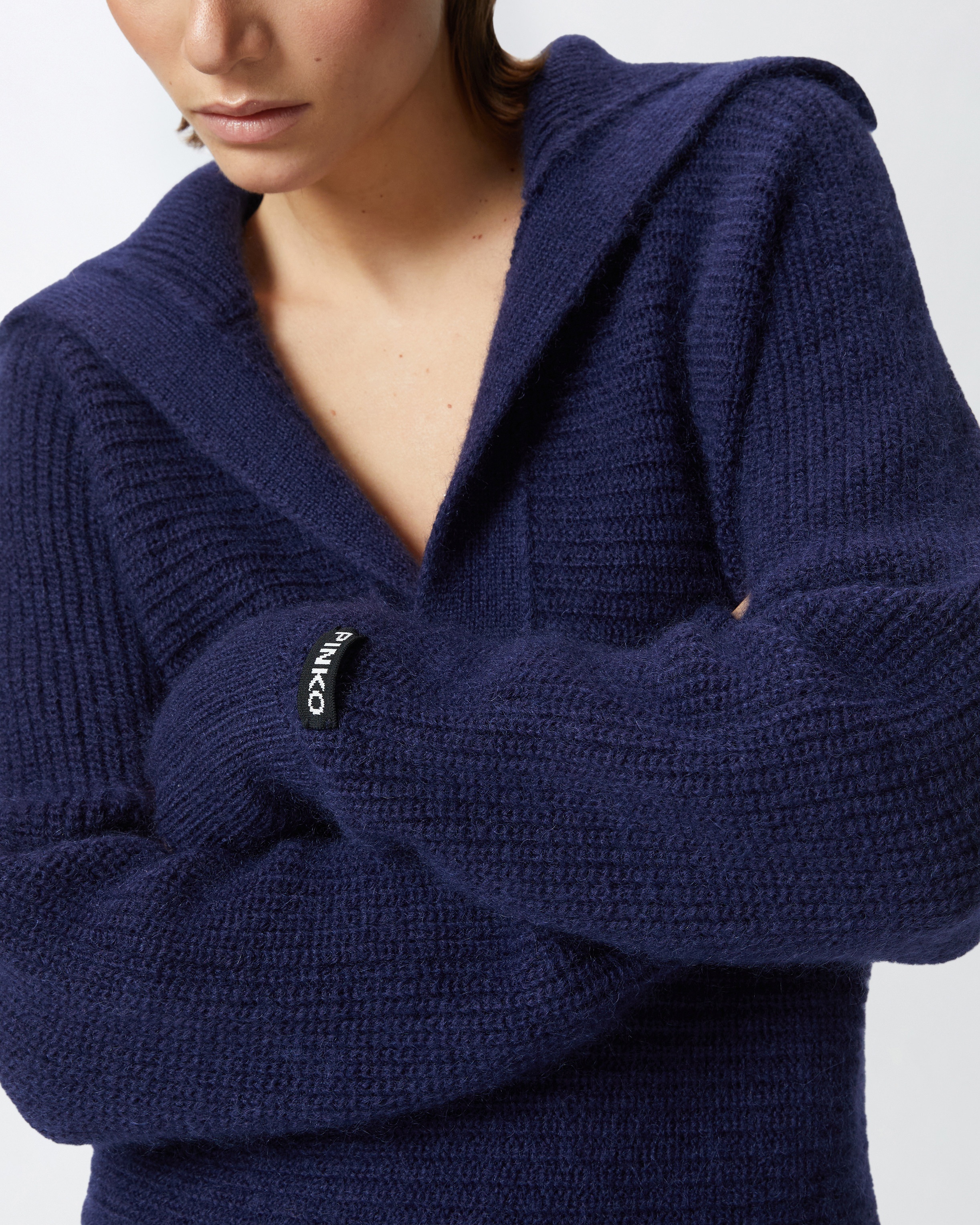 MOHAIR BLEND V-NECK JUMPER - 5