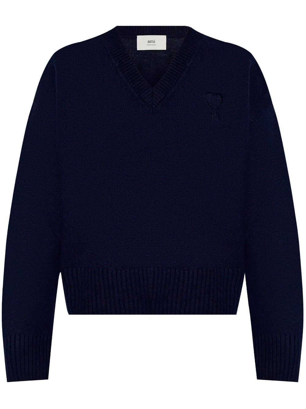 wool-cashmere v-neck jumper - 1