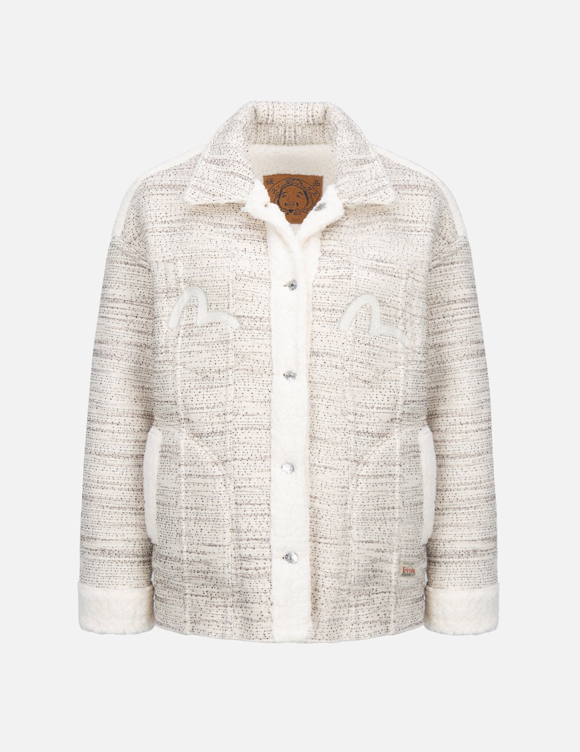 Seagull Reversible Sherpa/Tweed Shirt Jacket - 11