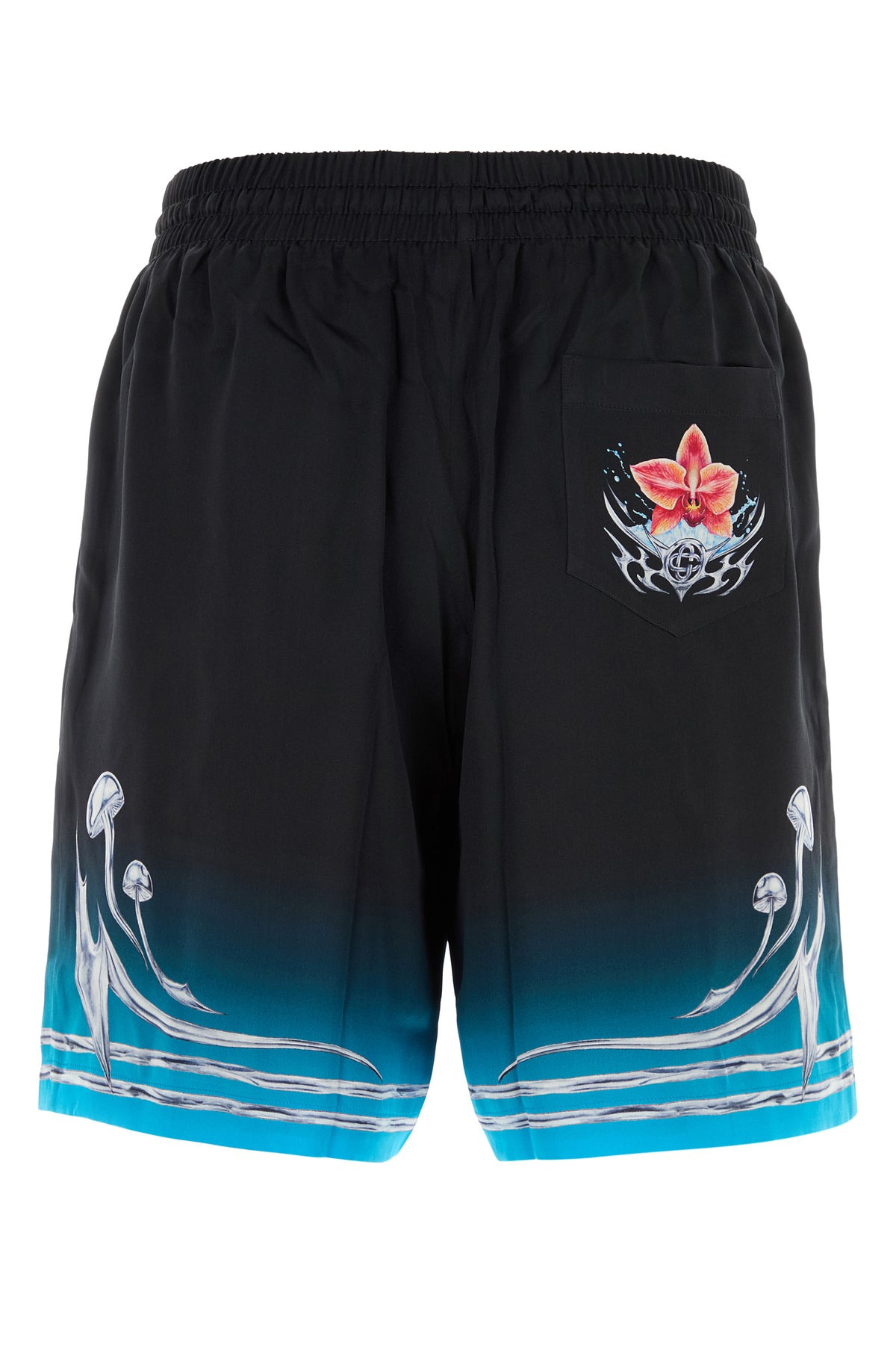 Printed satin bermuda shorts - 2