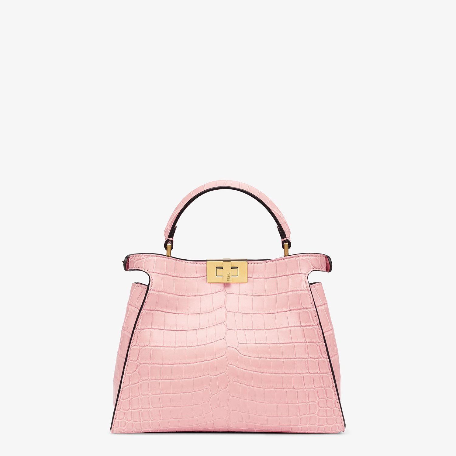 Pink crocodile bag - 3