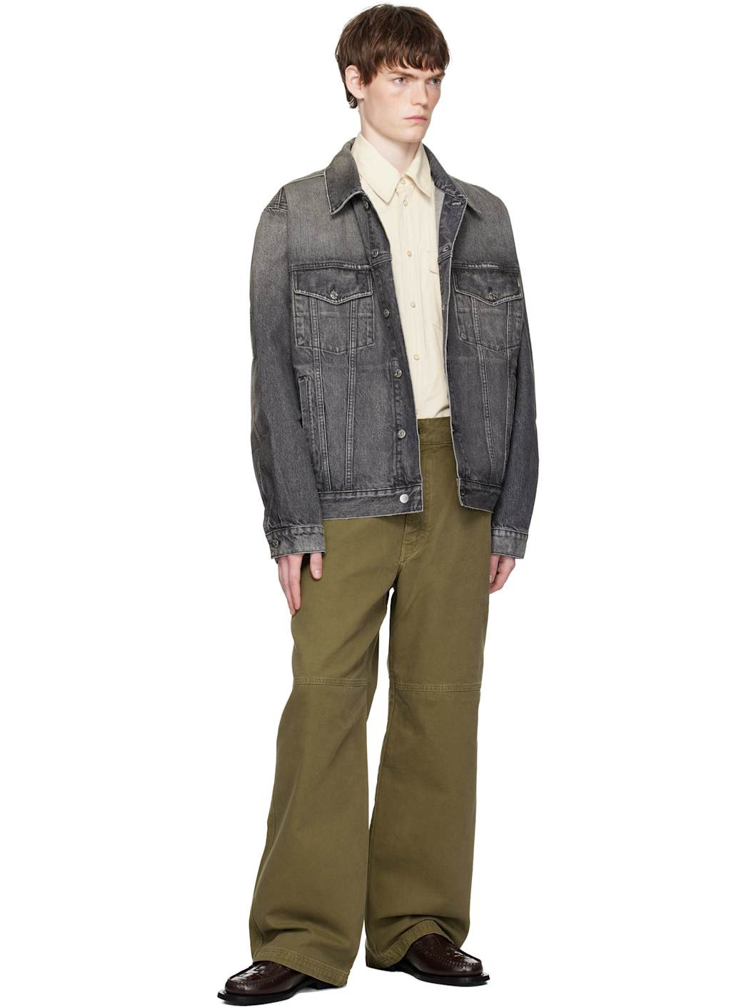 Khaki Workwear Trousers - 4