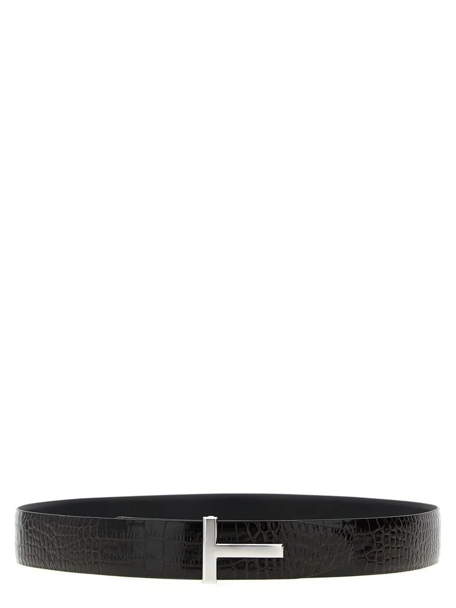 Tom Ford Reversible Crocodile Leather Belt - 1