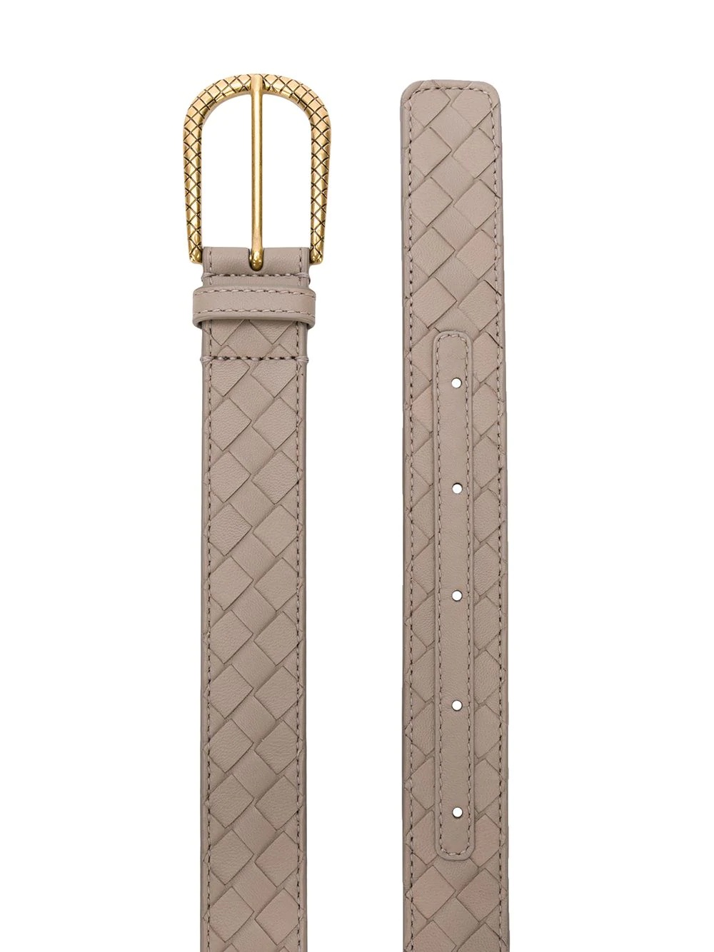 intrecciato weave buckle belt - 2