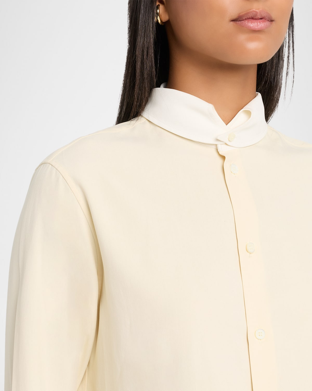 Thea Dylan-Collar Silk Shirt - 5