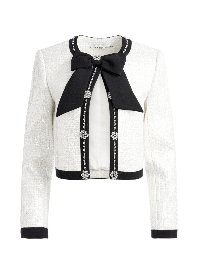GWYNETH EMBELLISHED CROPPED BOW JACKET 1