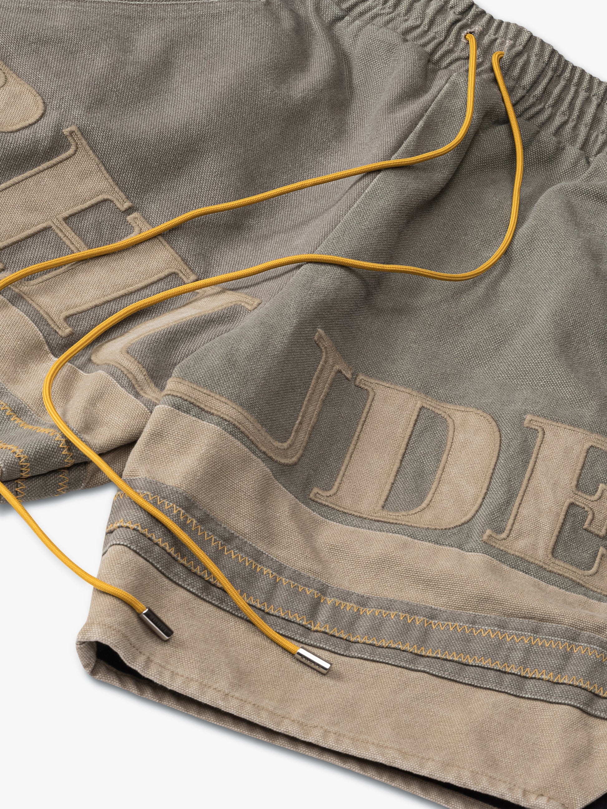 RHUDE EMB. CANVAS LOGO SHORTS - 3