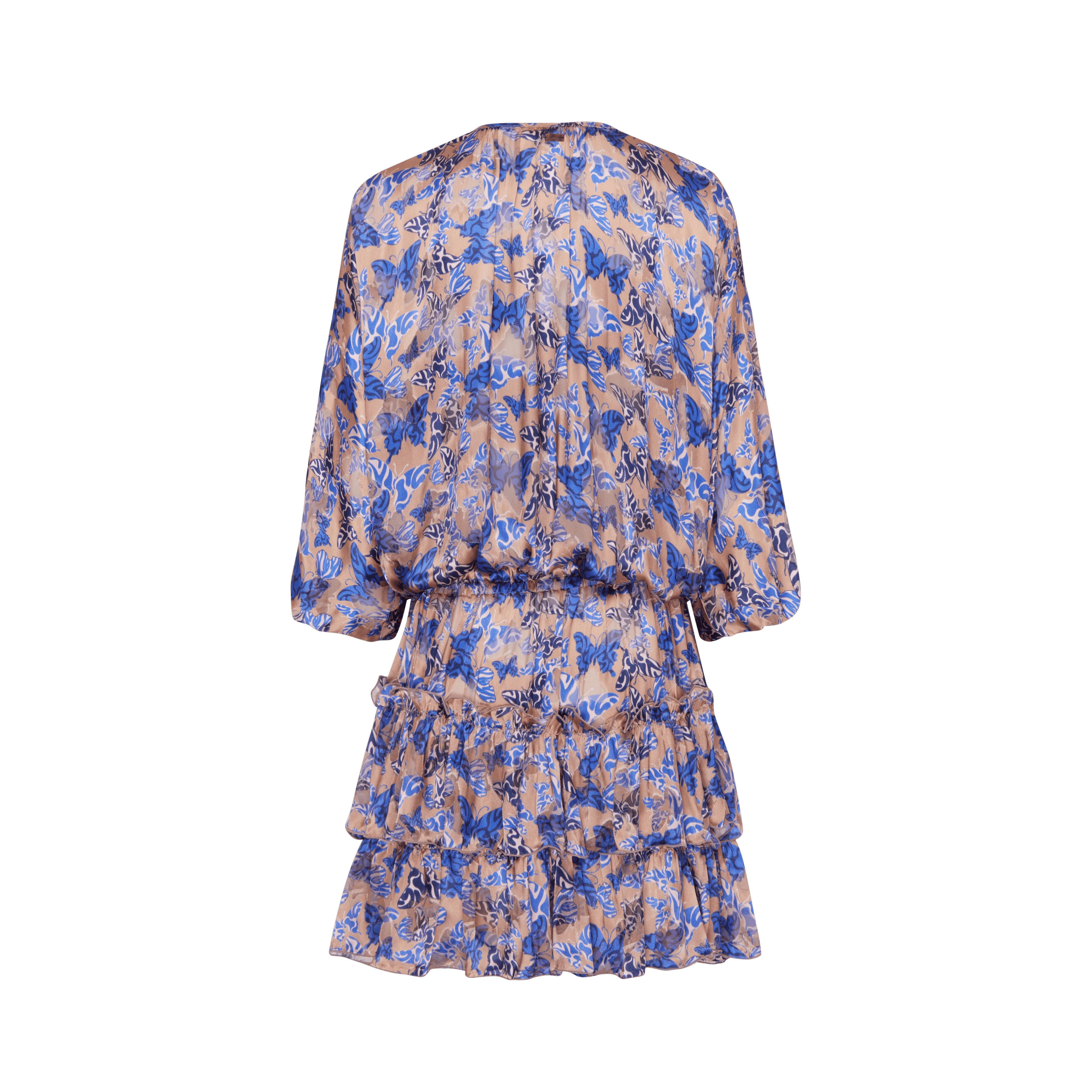 Women Viscose and Silk Dress Disco Butterflly - 2