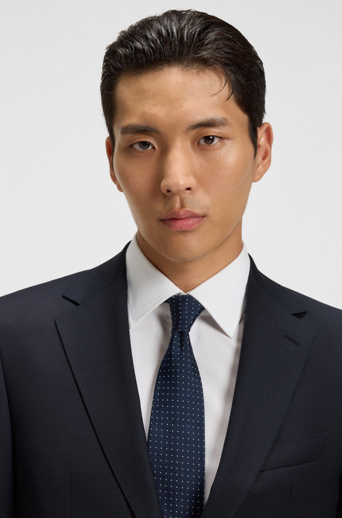 REGULAR-FIT SUIT IN MICRO-PATTERNED VIRGIN WOOL - 4
