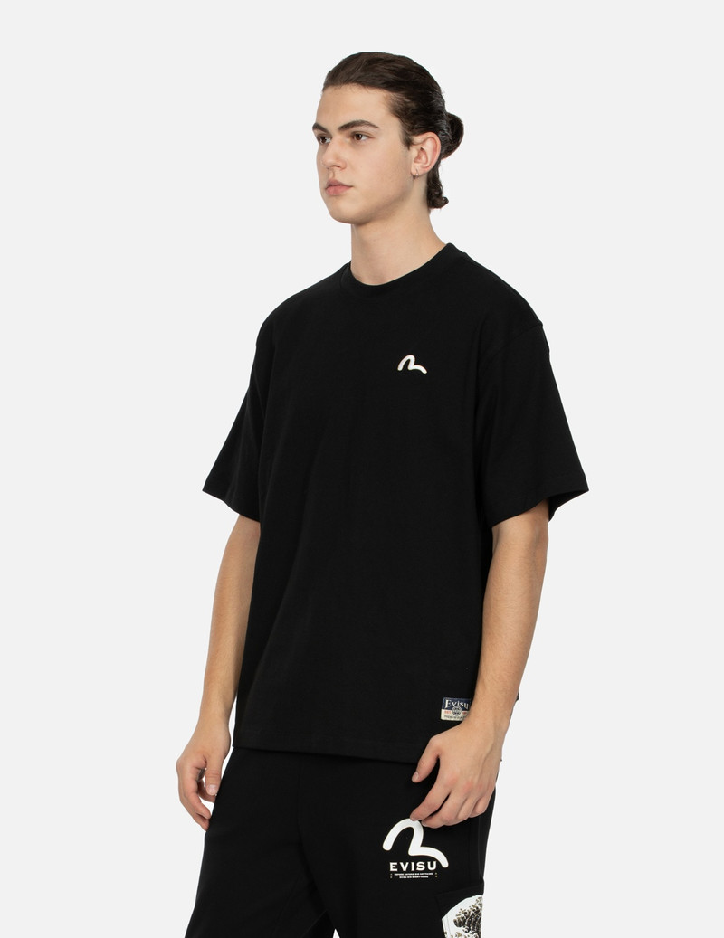 SEAGULL EMBROIDERY AND CARP PRINT RELAX FIT T-SHIRT 8