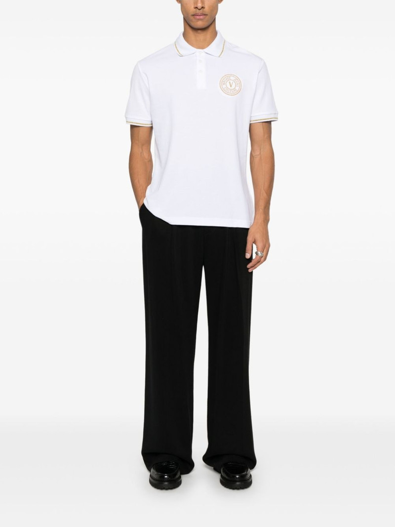 VERSACE JEANS COUTURE logo-embroidered polo shirt outlook