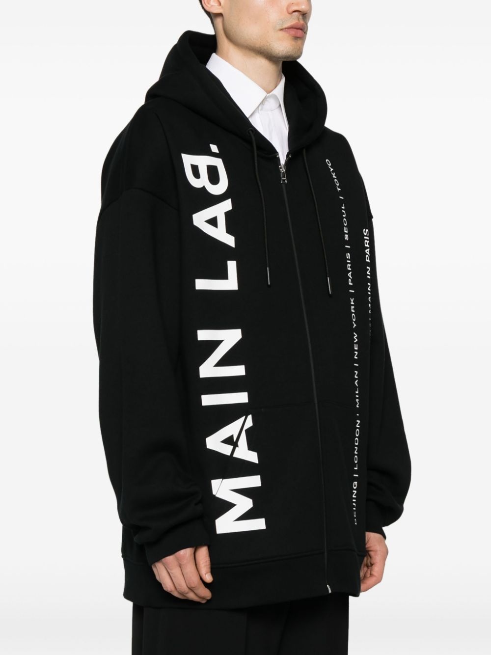 Balmain Main Lab zip up hoodie REVERSIBLE