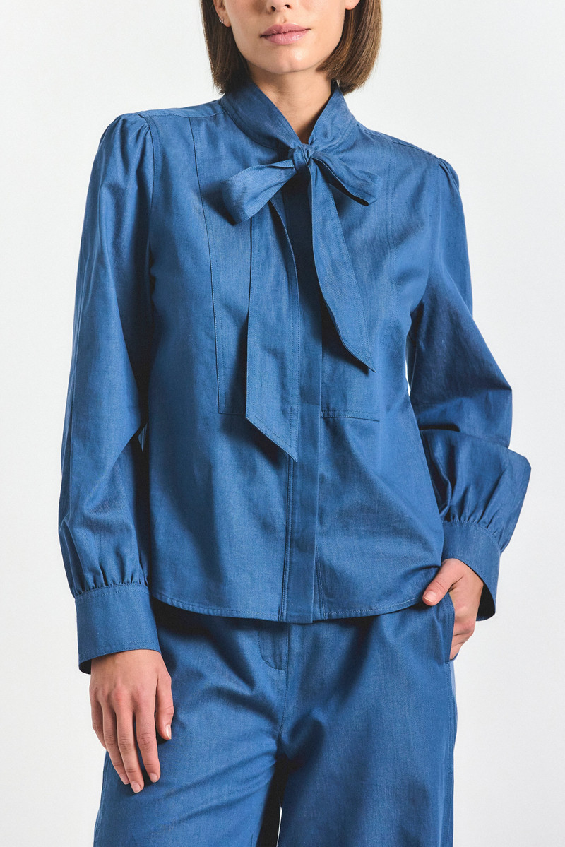 MAJAH TIE NECK BLOUSE 1