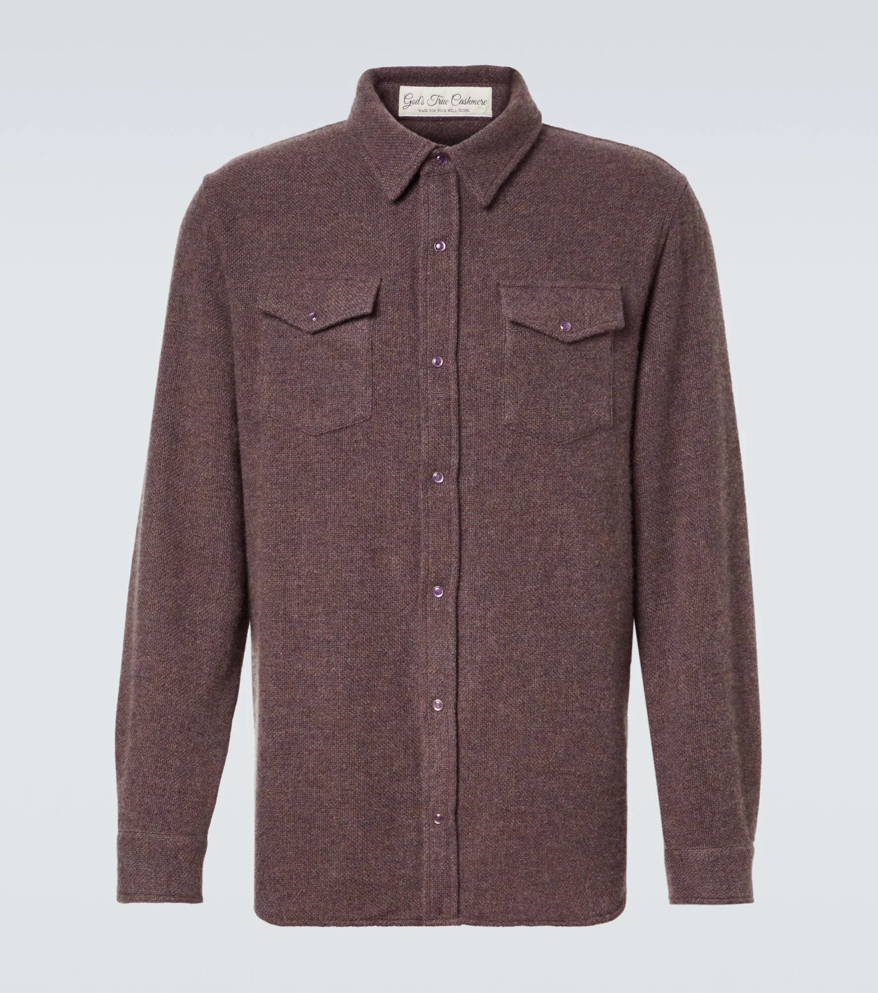 Cashmere shirt with amethyst - 1