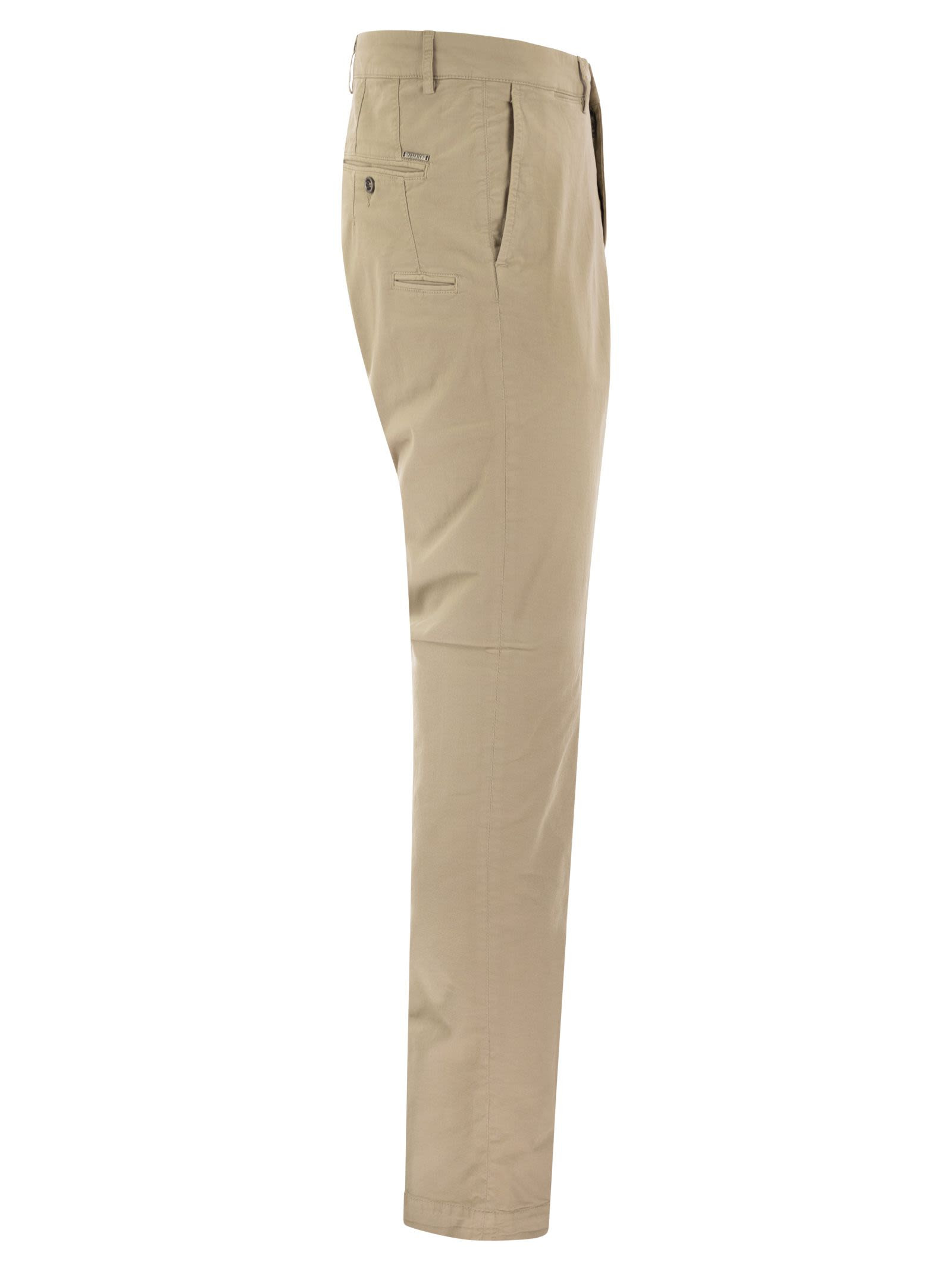 Peserico - Peserico Men Stretch Cotton Gabardine Chino Trousers - 3