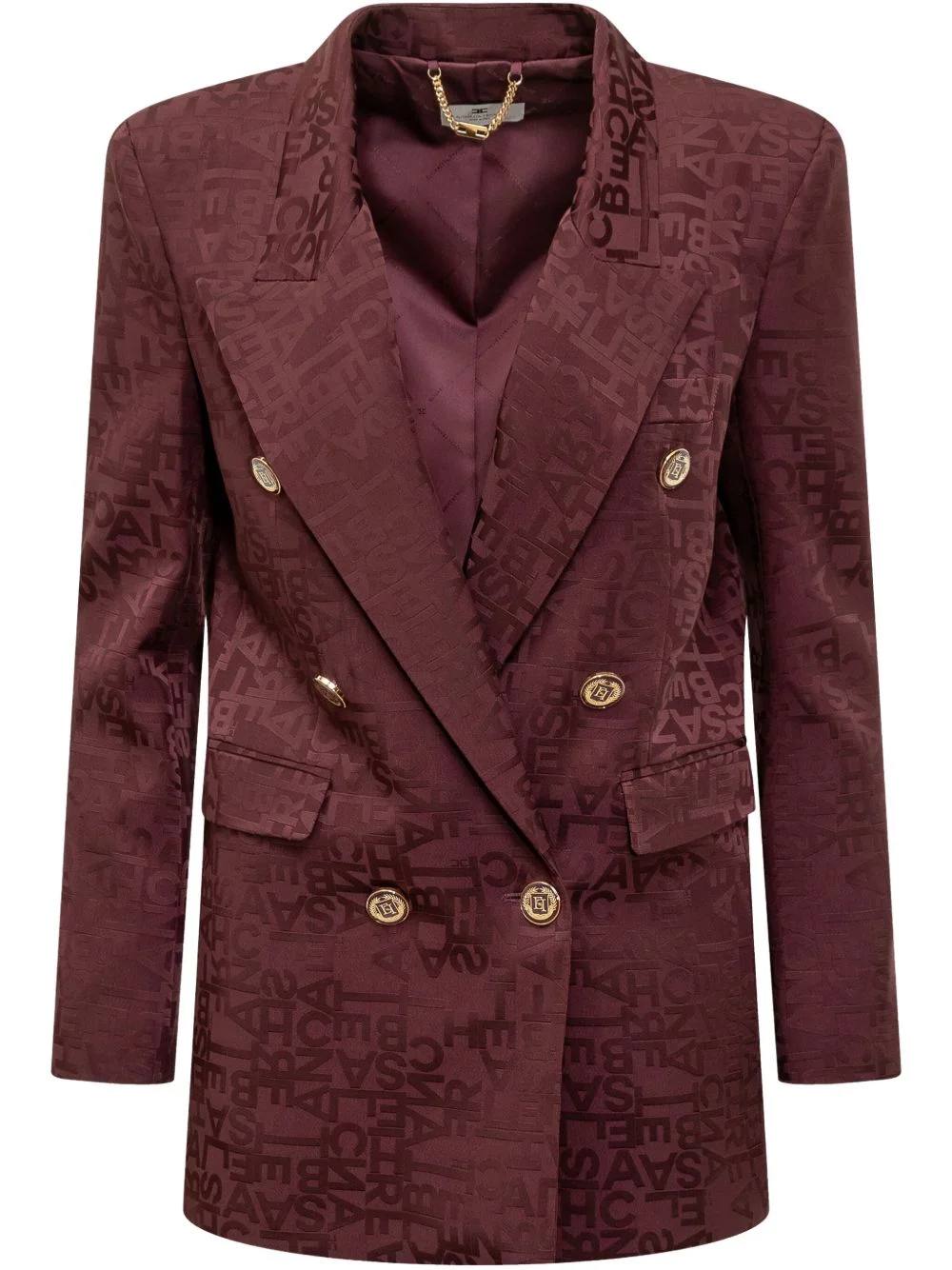 logo-jacquard blazer - 1