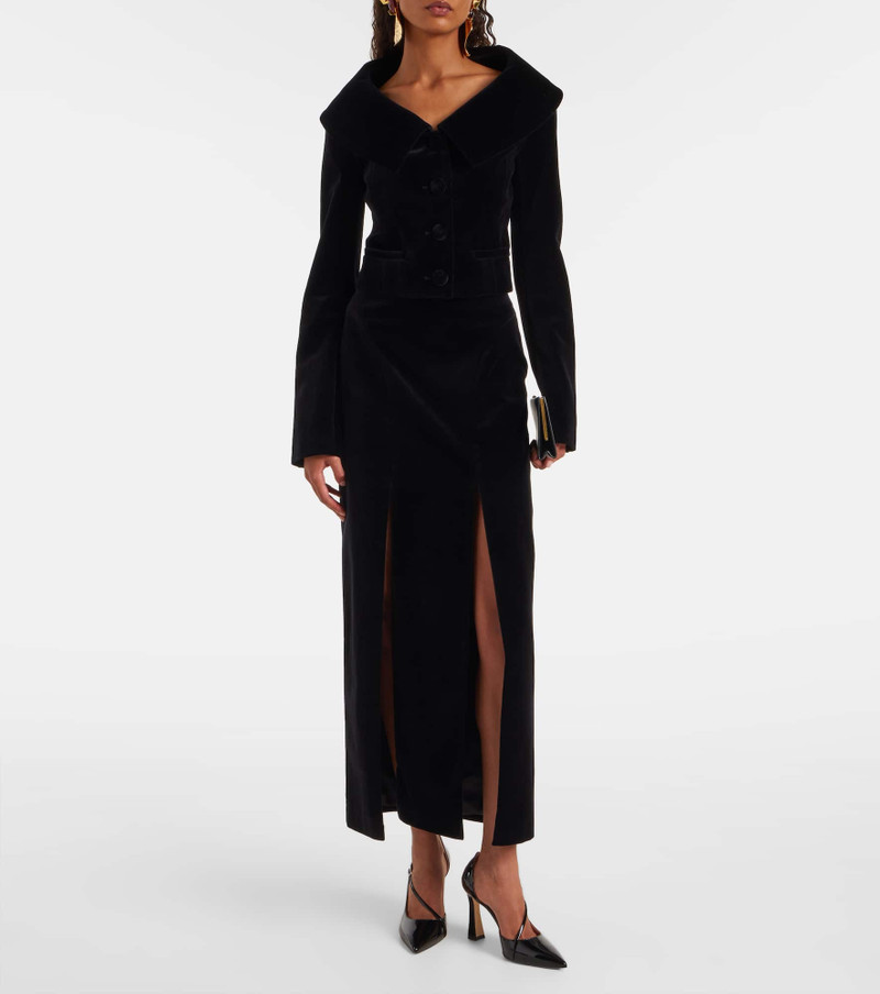 NINA RICCI Cropped cotton velvet jacket outlook