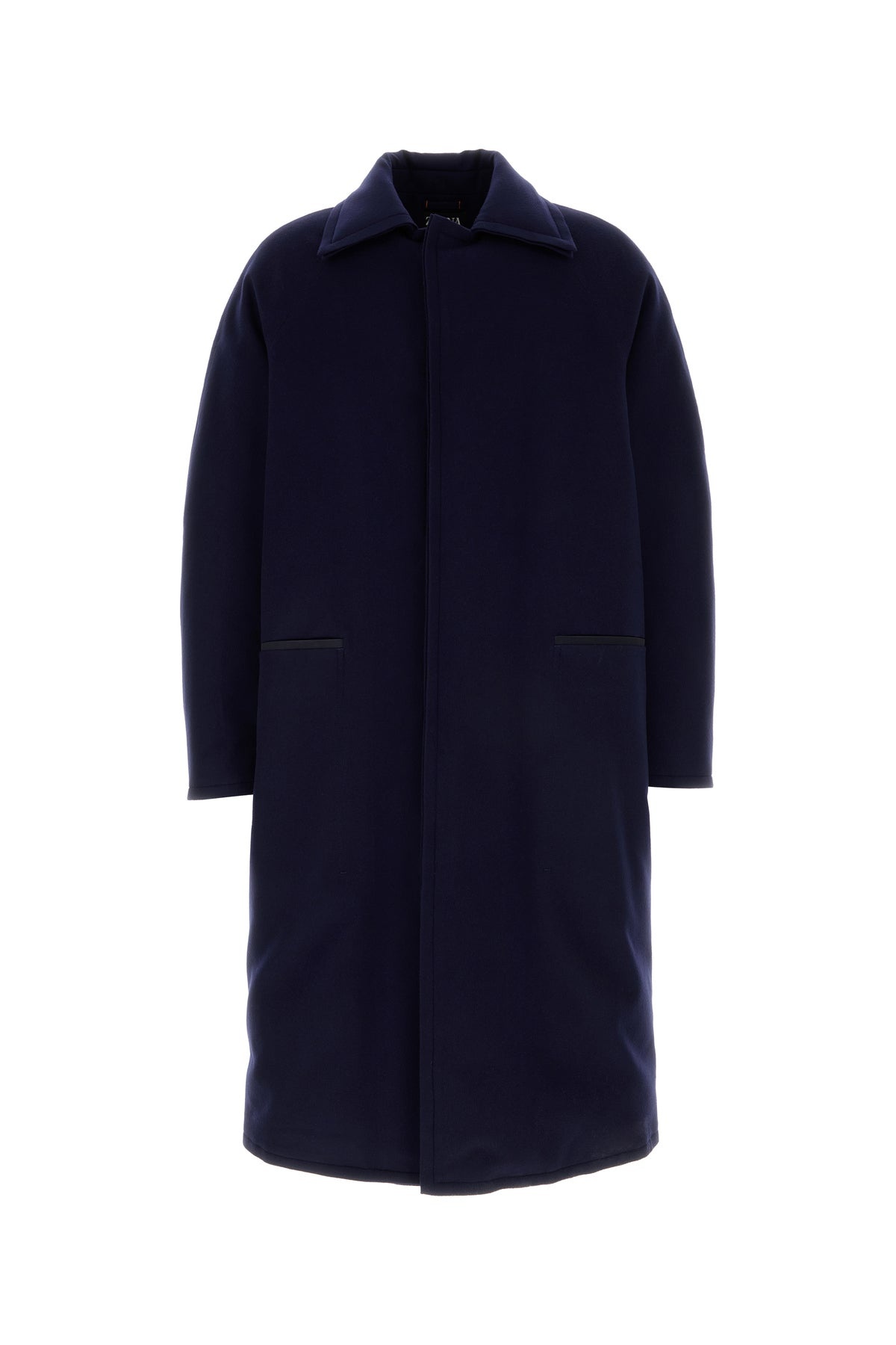 Navy blue wool coat - 1