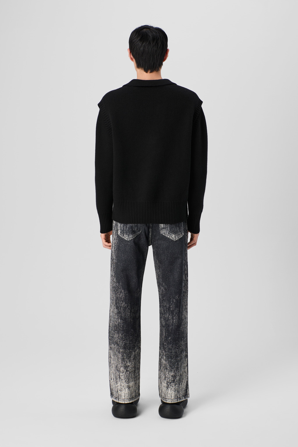 Muted black denim jeans - 4