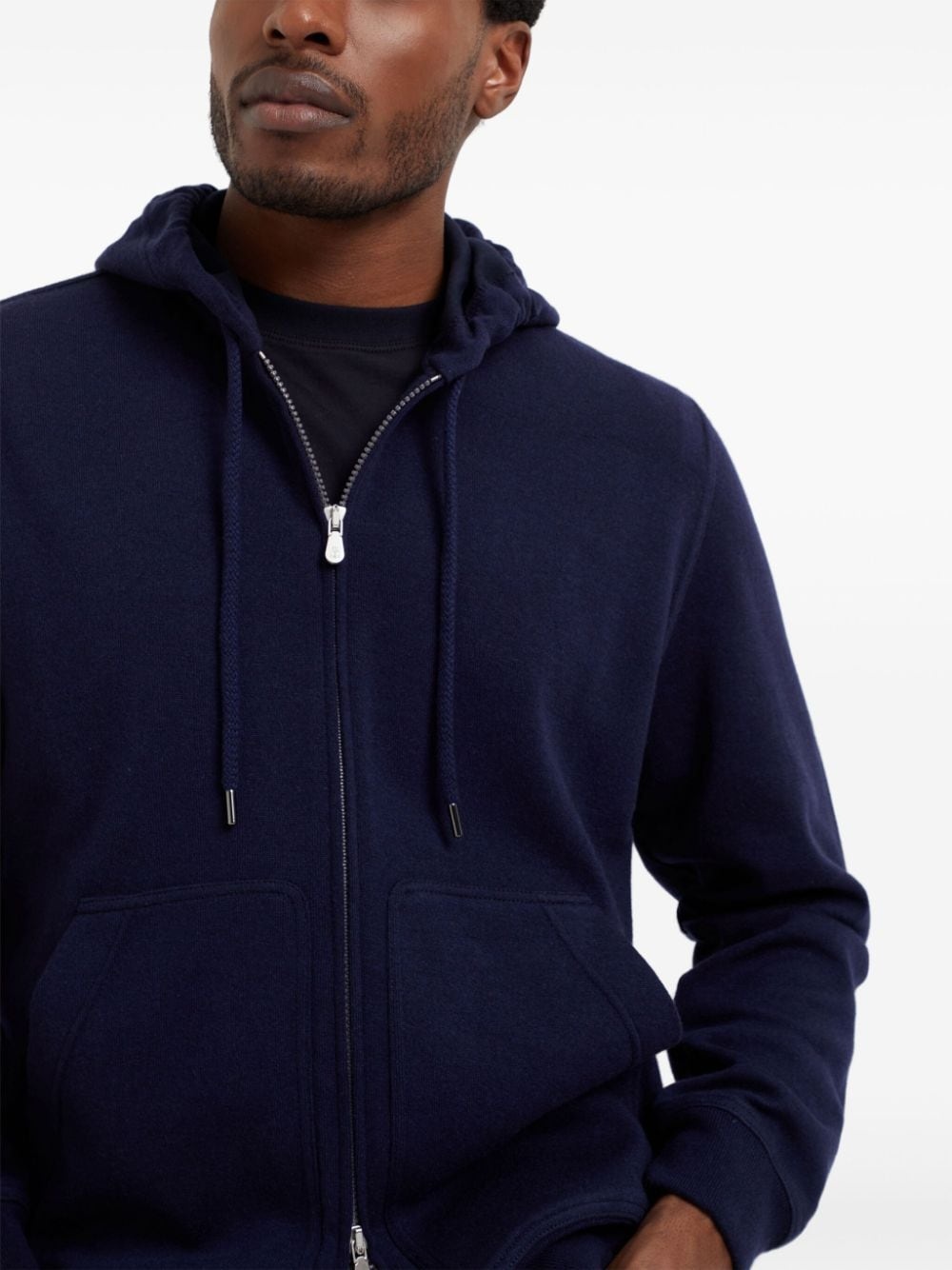 long-sleeve cashmere hoodie - 5