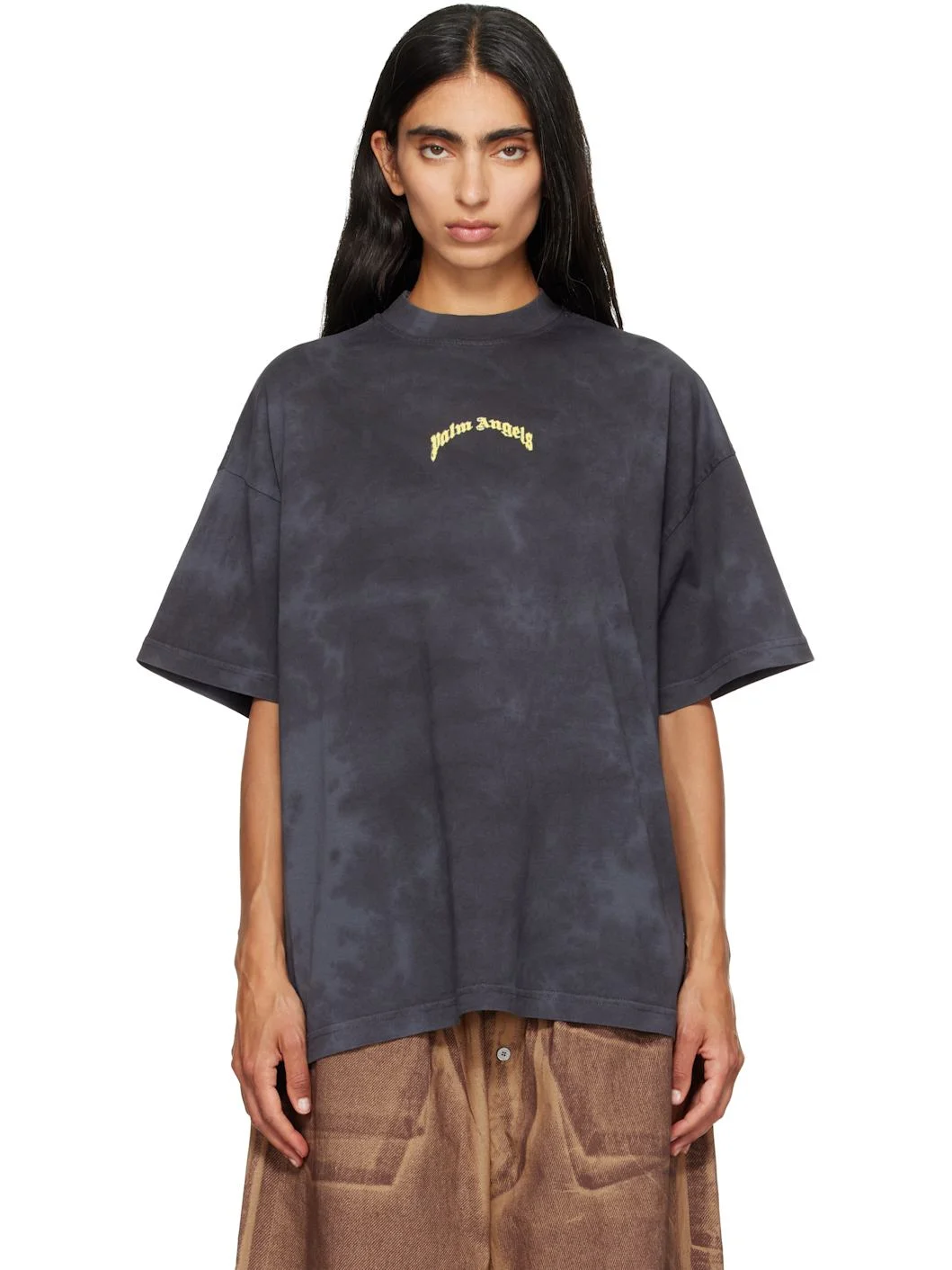 Black Curved Logo T-shirt - 1