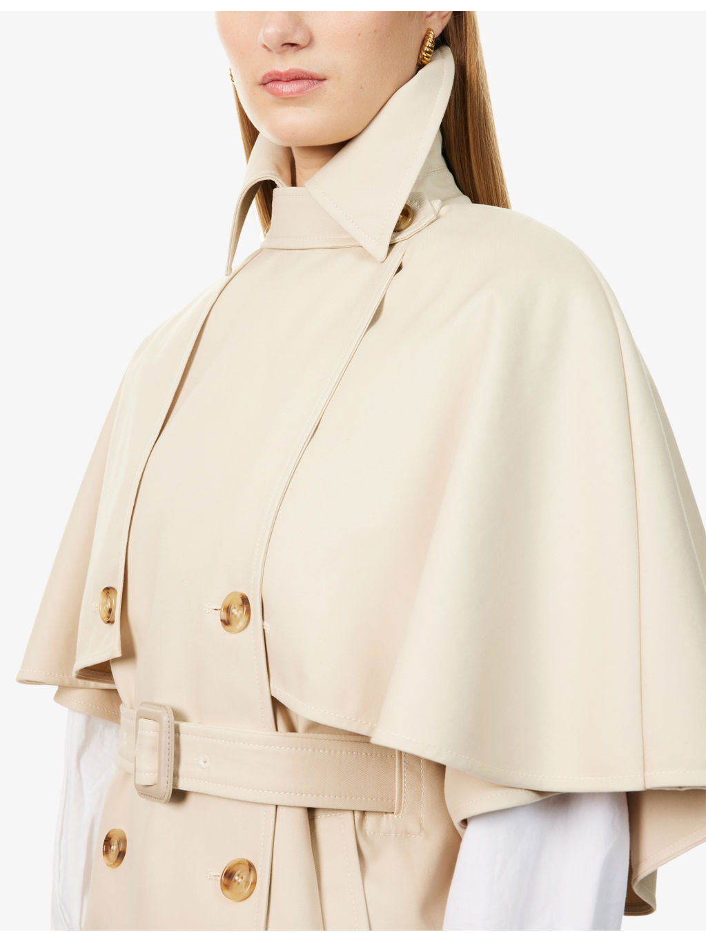 Sigfrid Belted Cotton Cape - 5