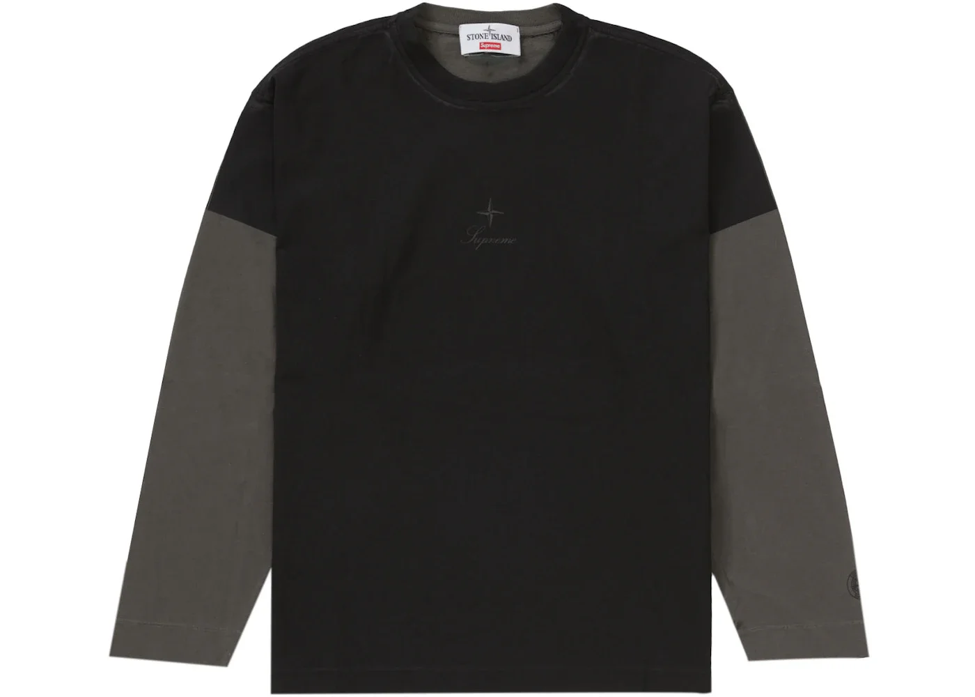 Supreme Stone Island L/S Top Black - 1