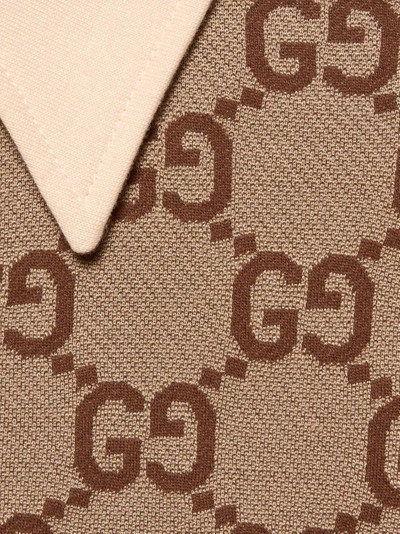 GUCCI maxi GG monogram polo shirt outlook