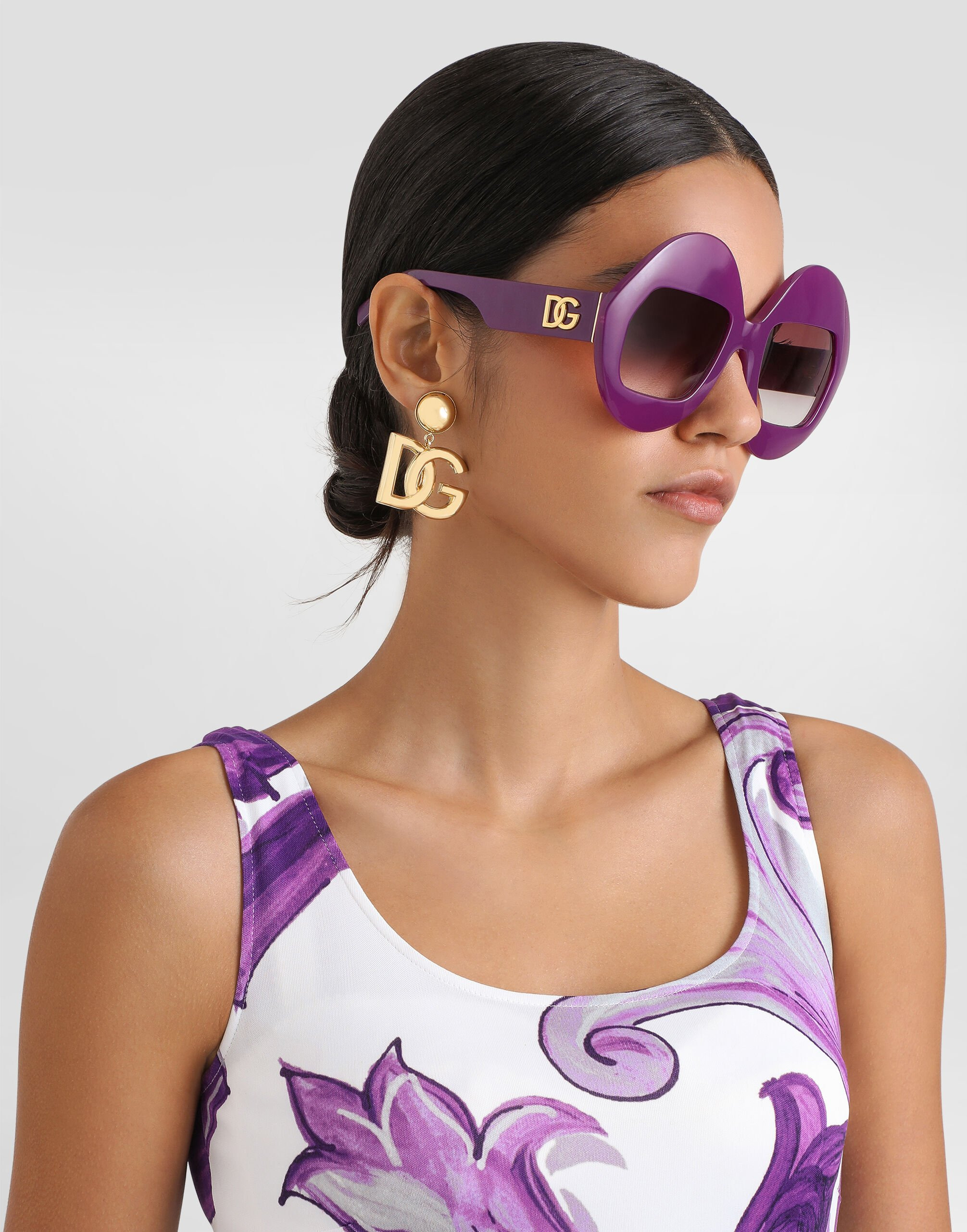 Majolica-print sleeveless dress - 4