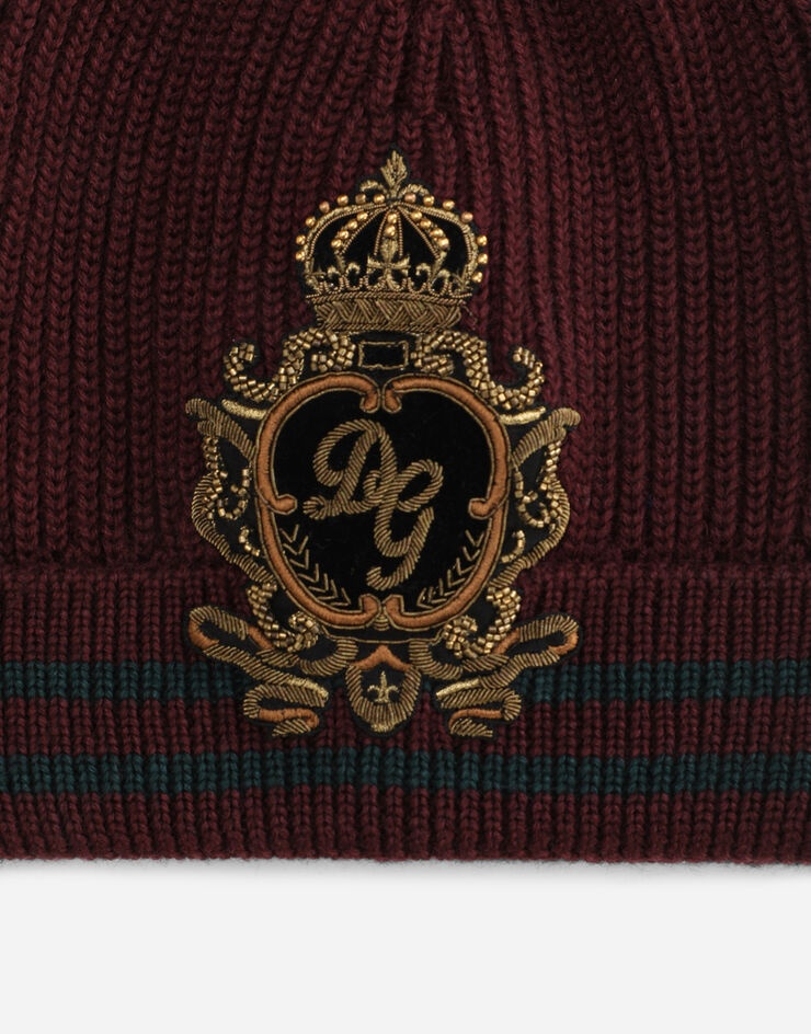 Knit wool hat with DG patch - 2