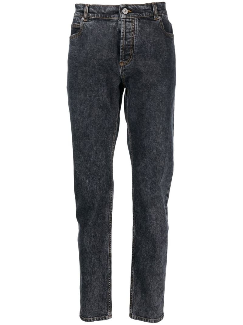 regular-leg mid-rise jeans - 1