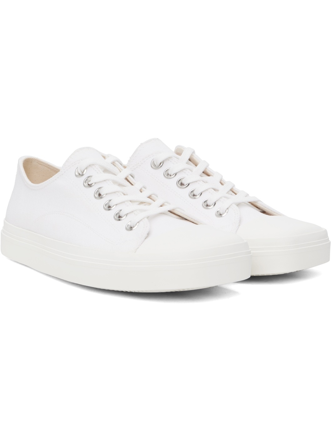 White Canvas Sneakers - 4