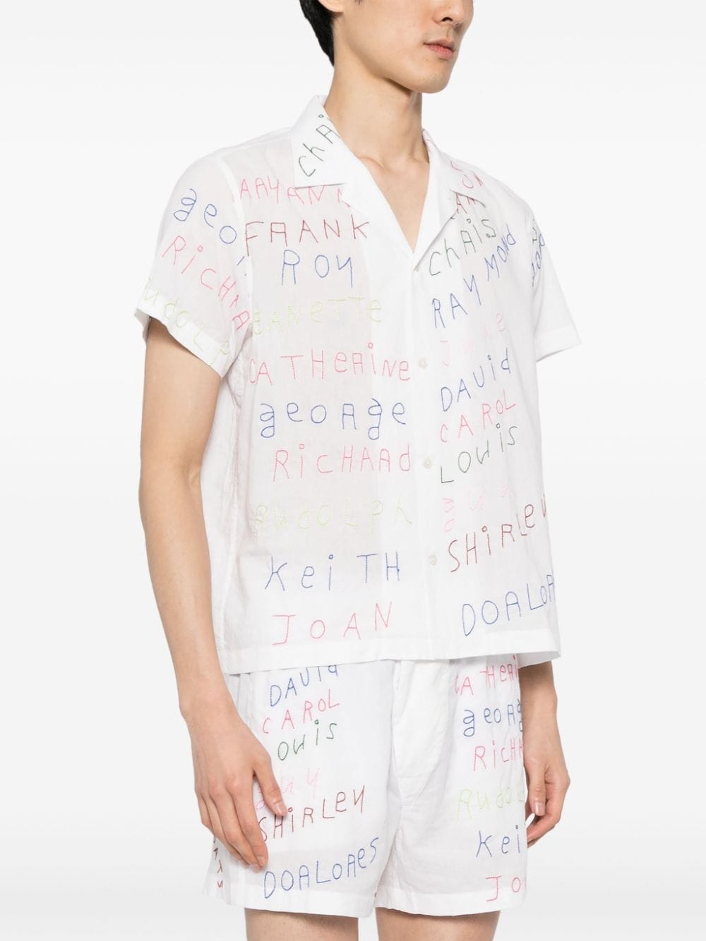 Familial Hall embroidered cotton shirt - 3