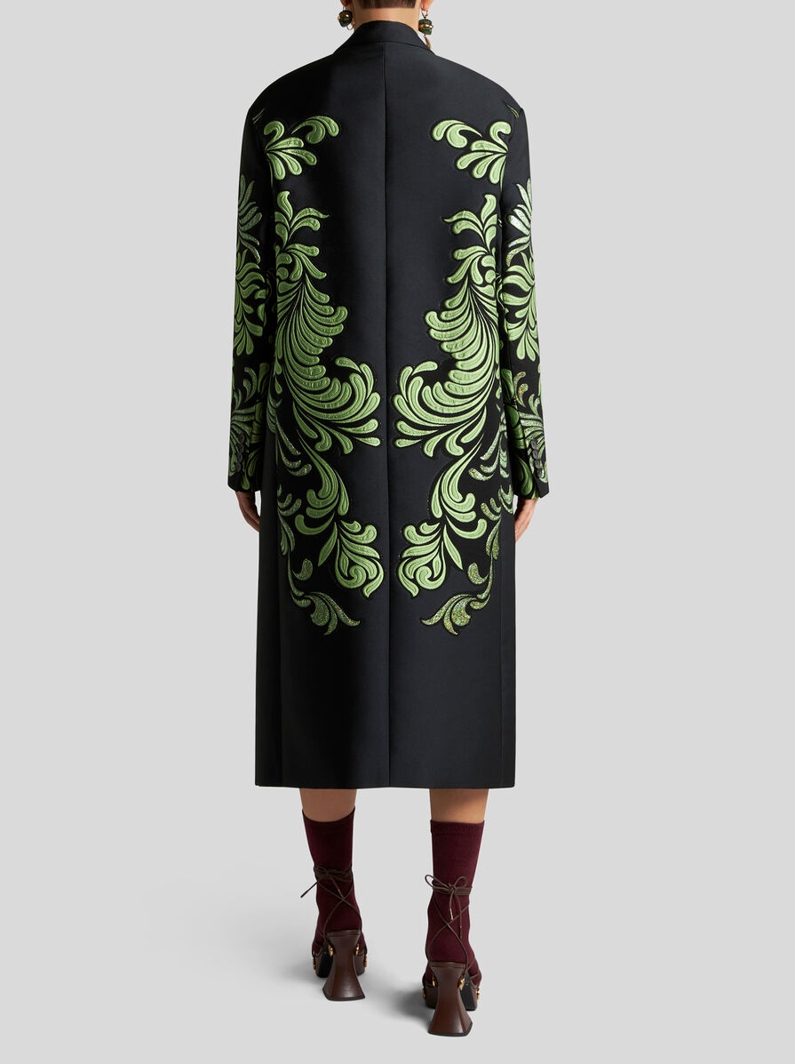 JACQUARD BROCADE COAT - 5