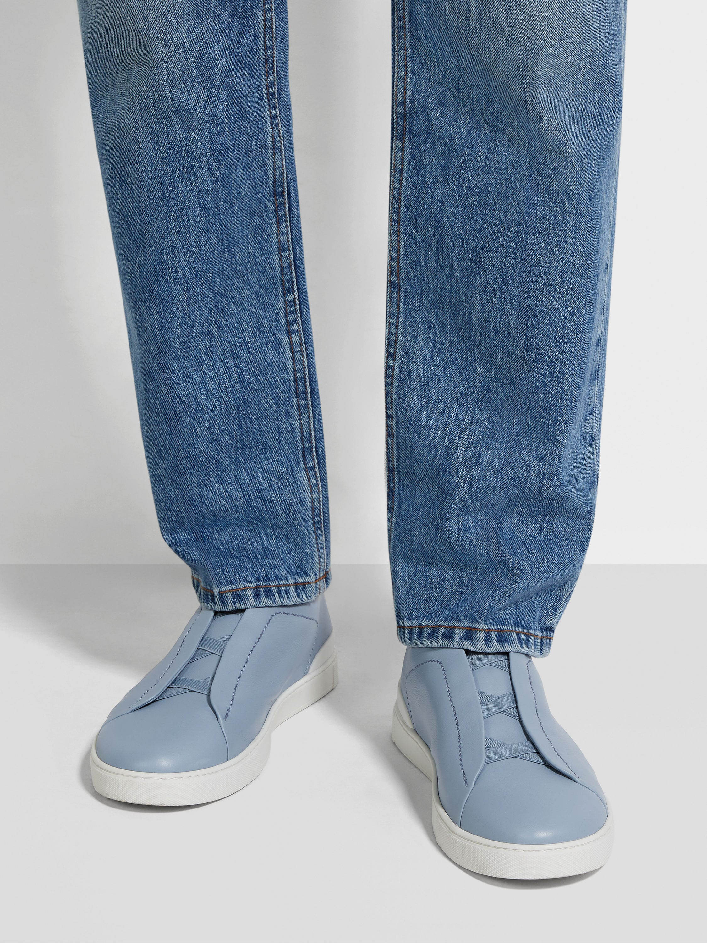 LIGHT BLUE TRIPLE STITCH™ SECONDSKIN SNEAKERS - 2