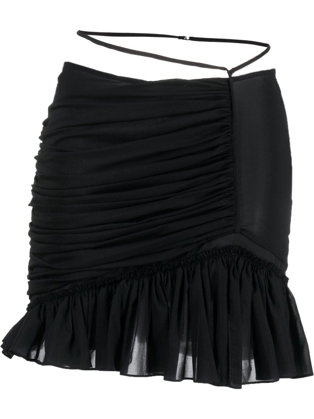 ruched-detail mini skirt - 1