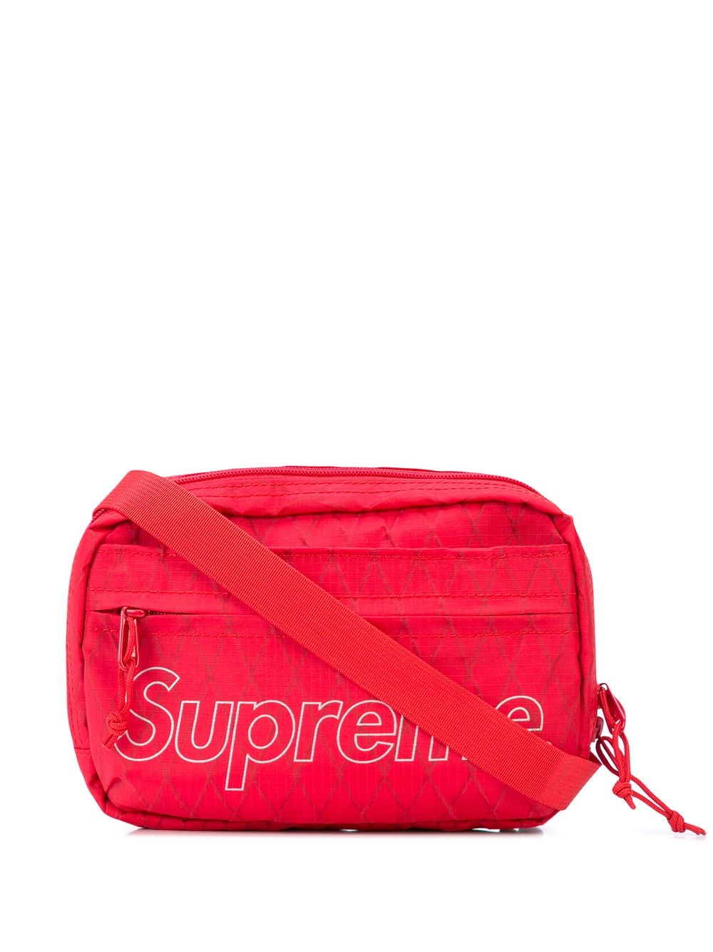 logo print shoulder bag - 1