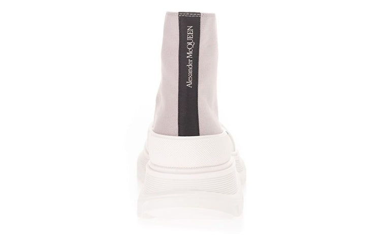 Alexander McQueen Canvas Tread Slick High Top Sneakers 'Grey White' 604254W4MV21331 - 5
