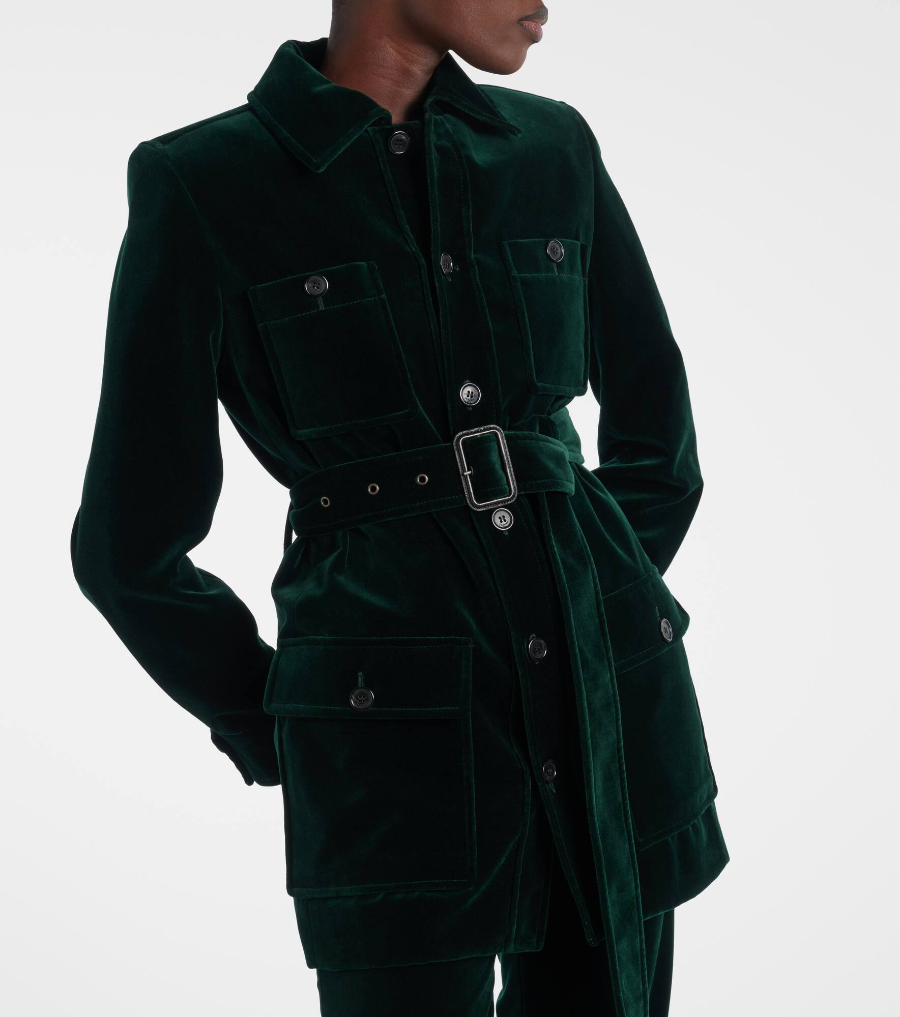 Saharienne cotton velvet jacket - 6