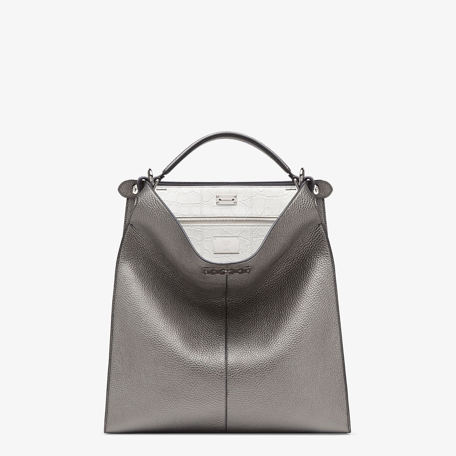 Gray leather bag - 2