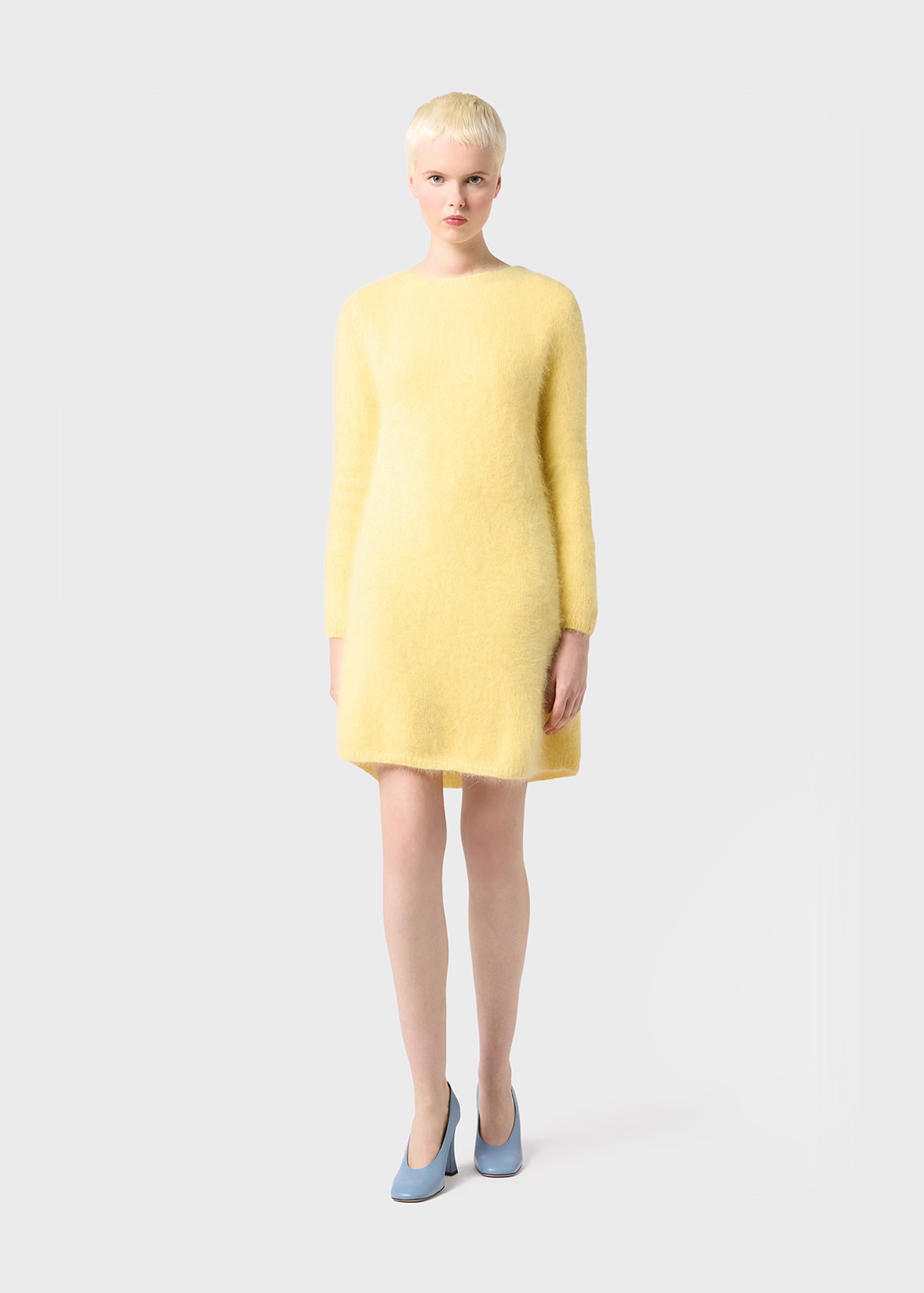 ANGORA WOOL DRESS WITH CUT-OUT AND HAND EMBROIDERY - 2