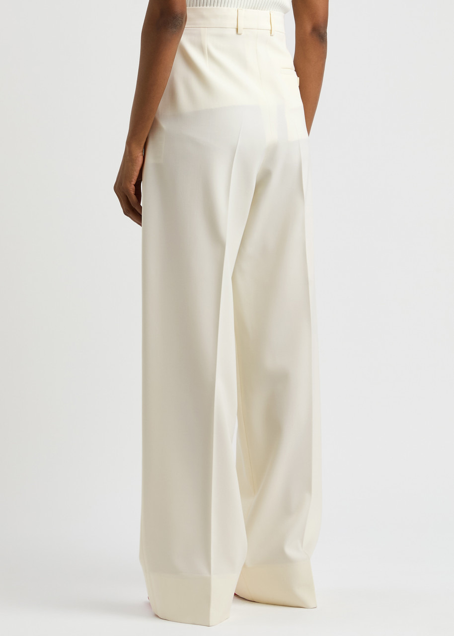 Stella Mccartney Floral-embroidered Stretch-wool Trousers - 3