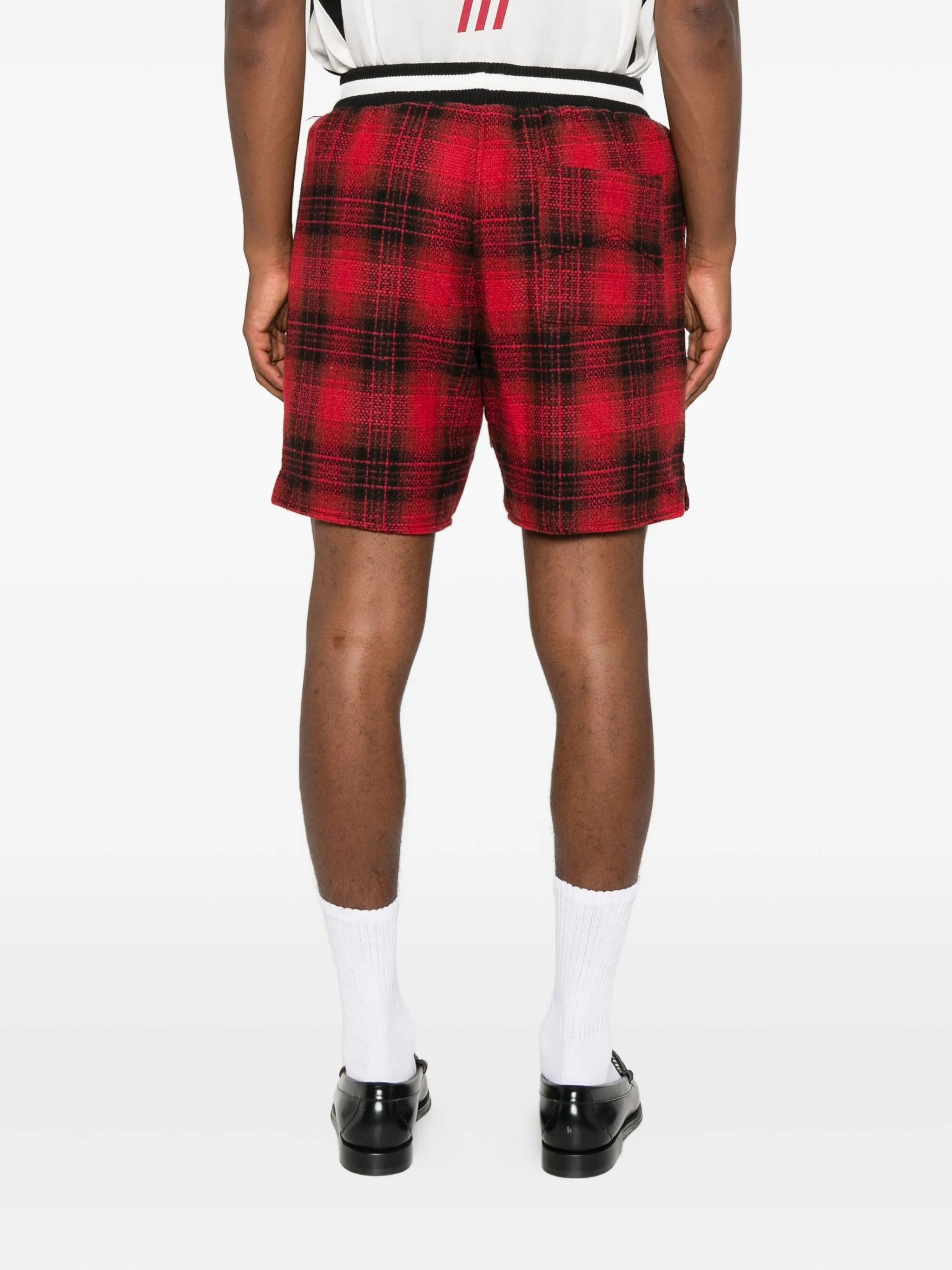 collegiate-logo plaid shorts - 4